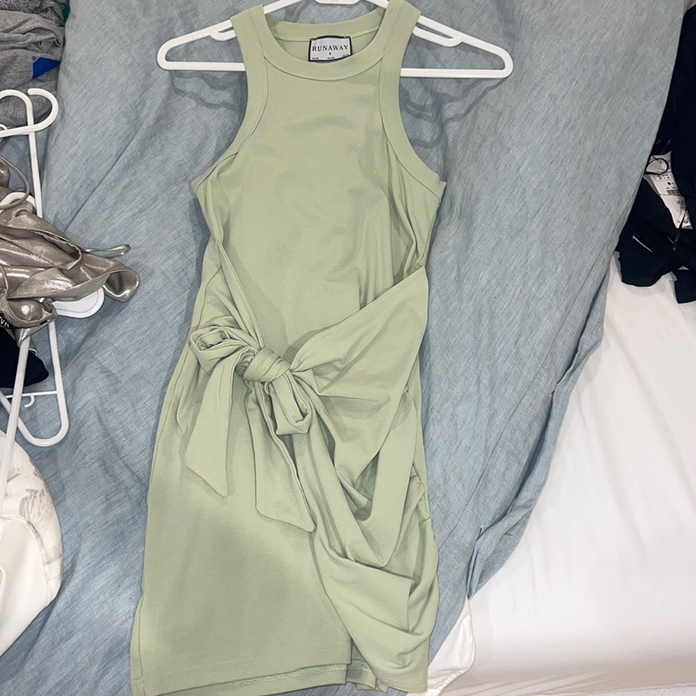 Mini runaway tie dress